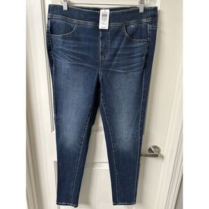 NWT Torrid Lean Jeans Super Soft Sz 1R Dark Wash Skinny Mid Rise Denim Pull On